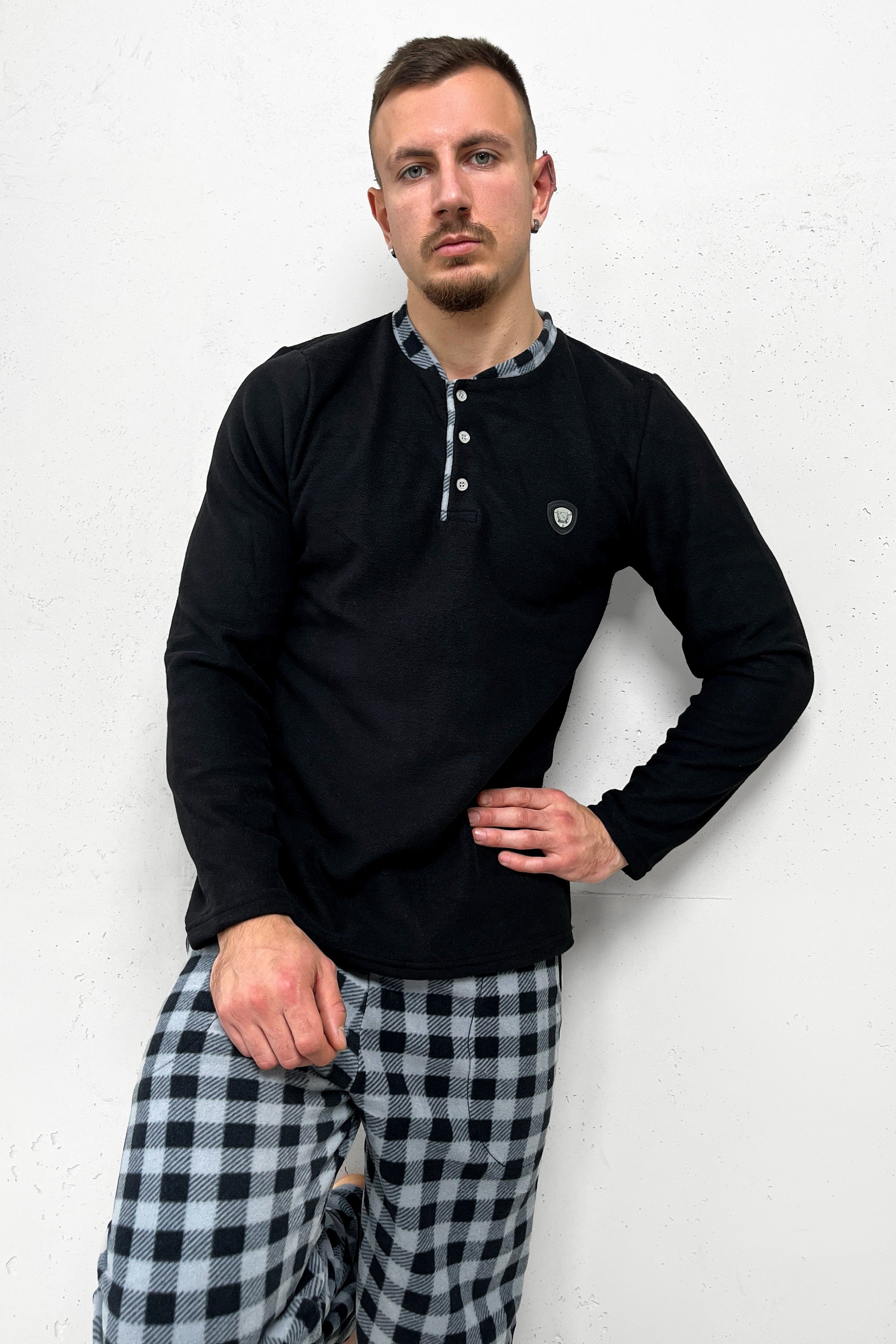 Флисовая мужская пижама 6100-16