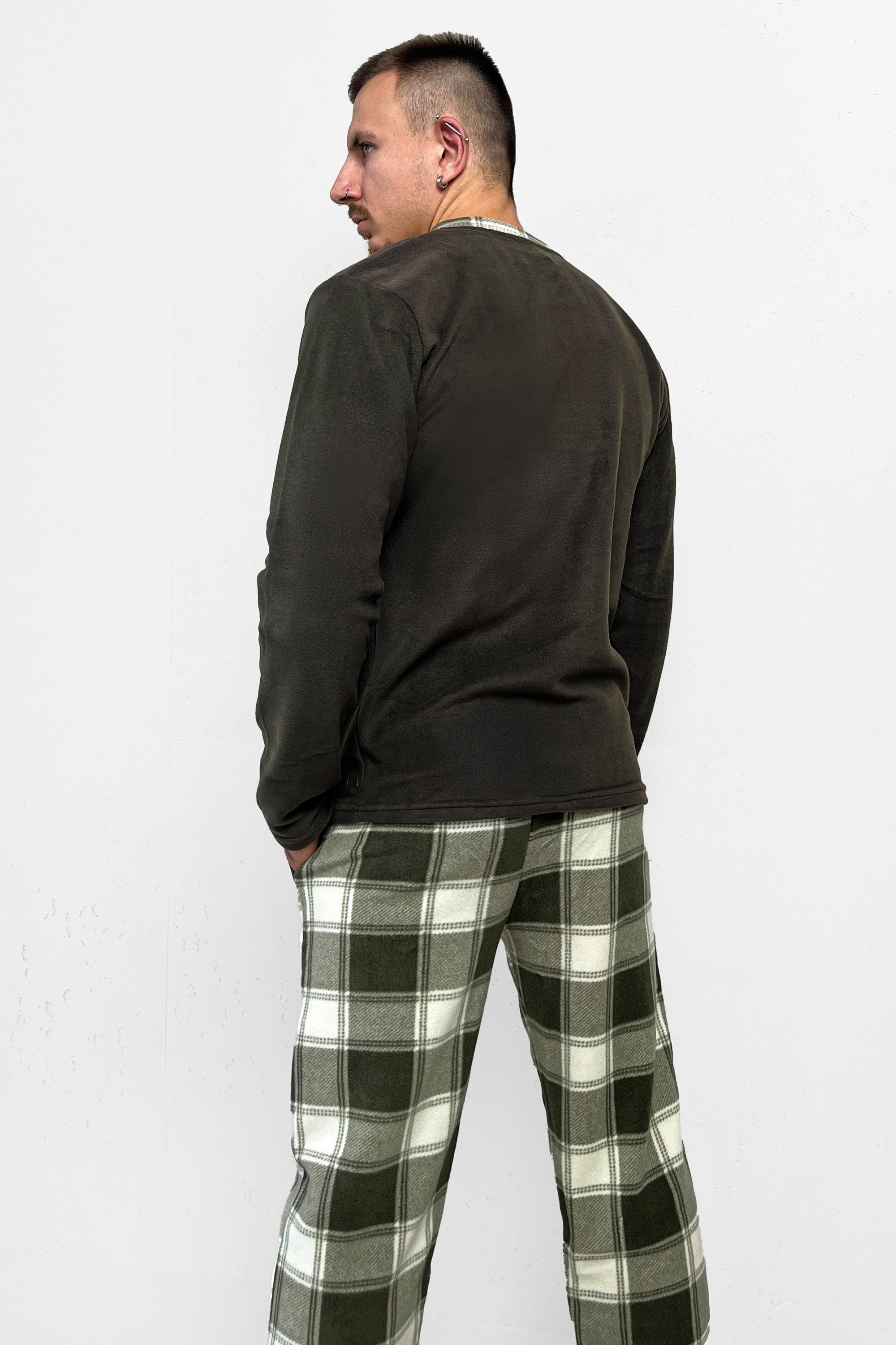 Флисовая мужская пижама 6100-2