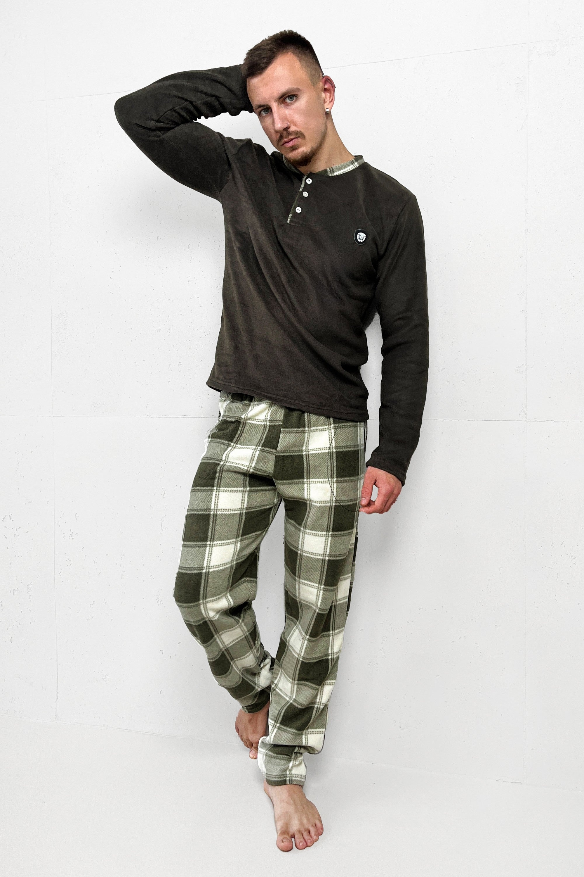 Флисовая мужская пижама 6100-2