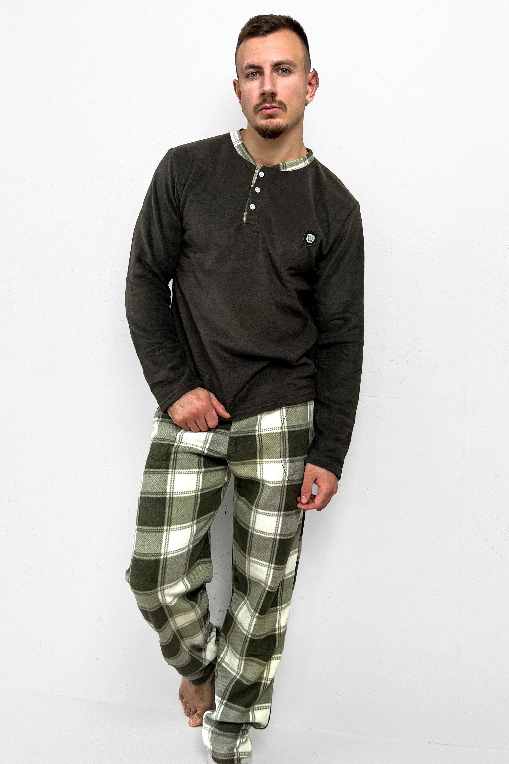 Флисовая мужская пижама 6100-2