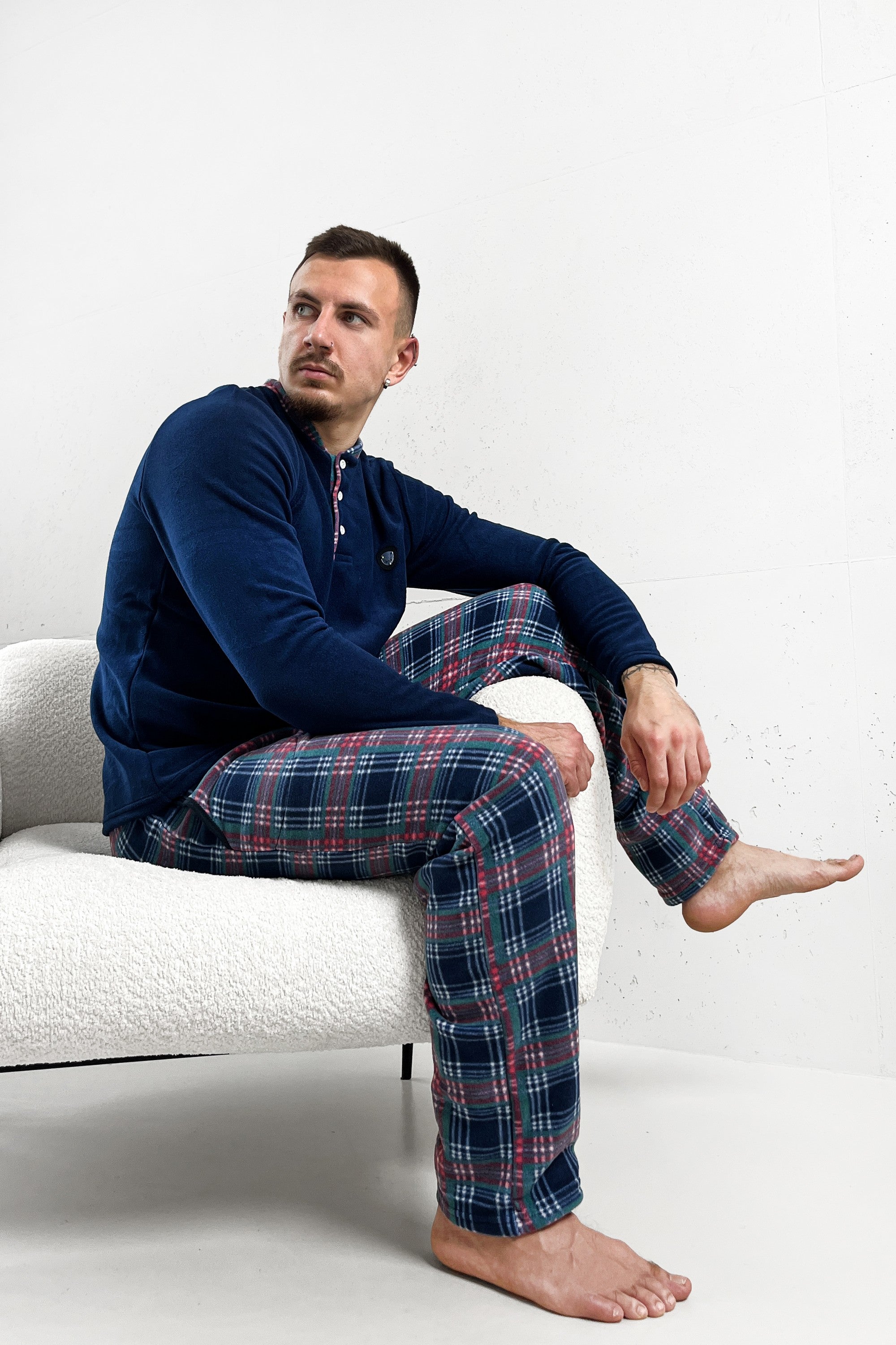 Флисовая мужская пижама 6100-6