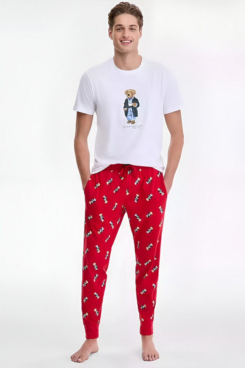 Мужская пижама 190335178 white/red