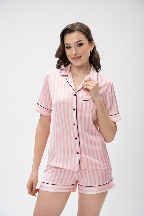 Атласная пижама 2411 pink
