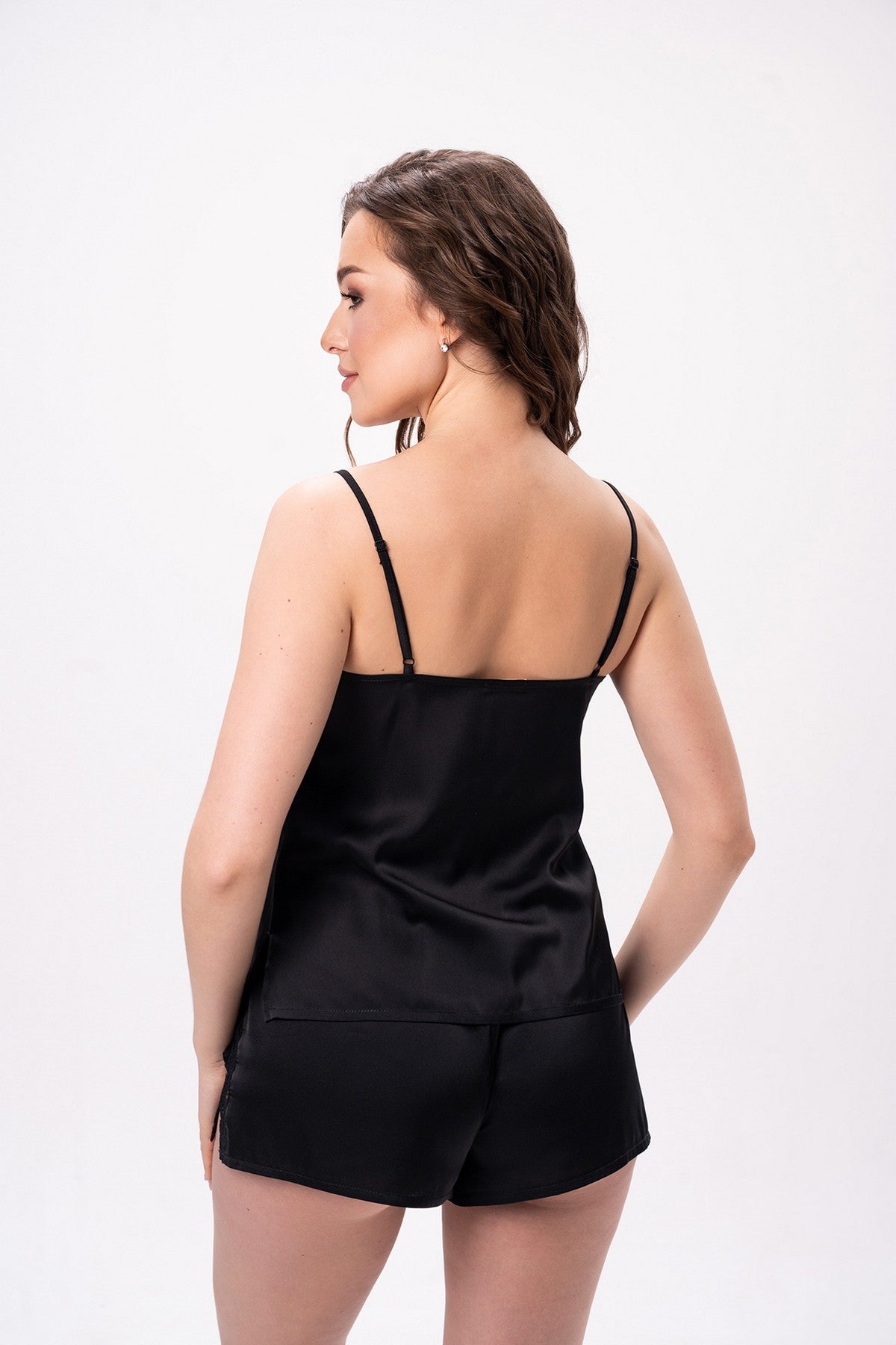 Атласная пижама 2615 black