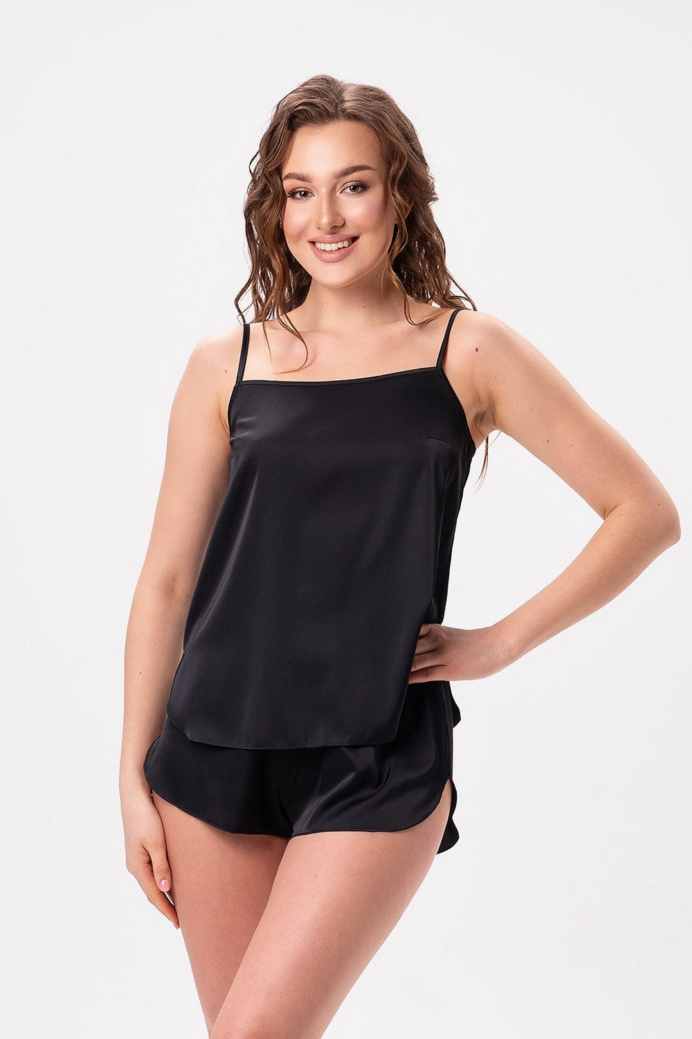 Атласная пижама 2616 black