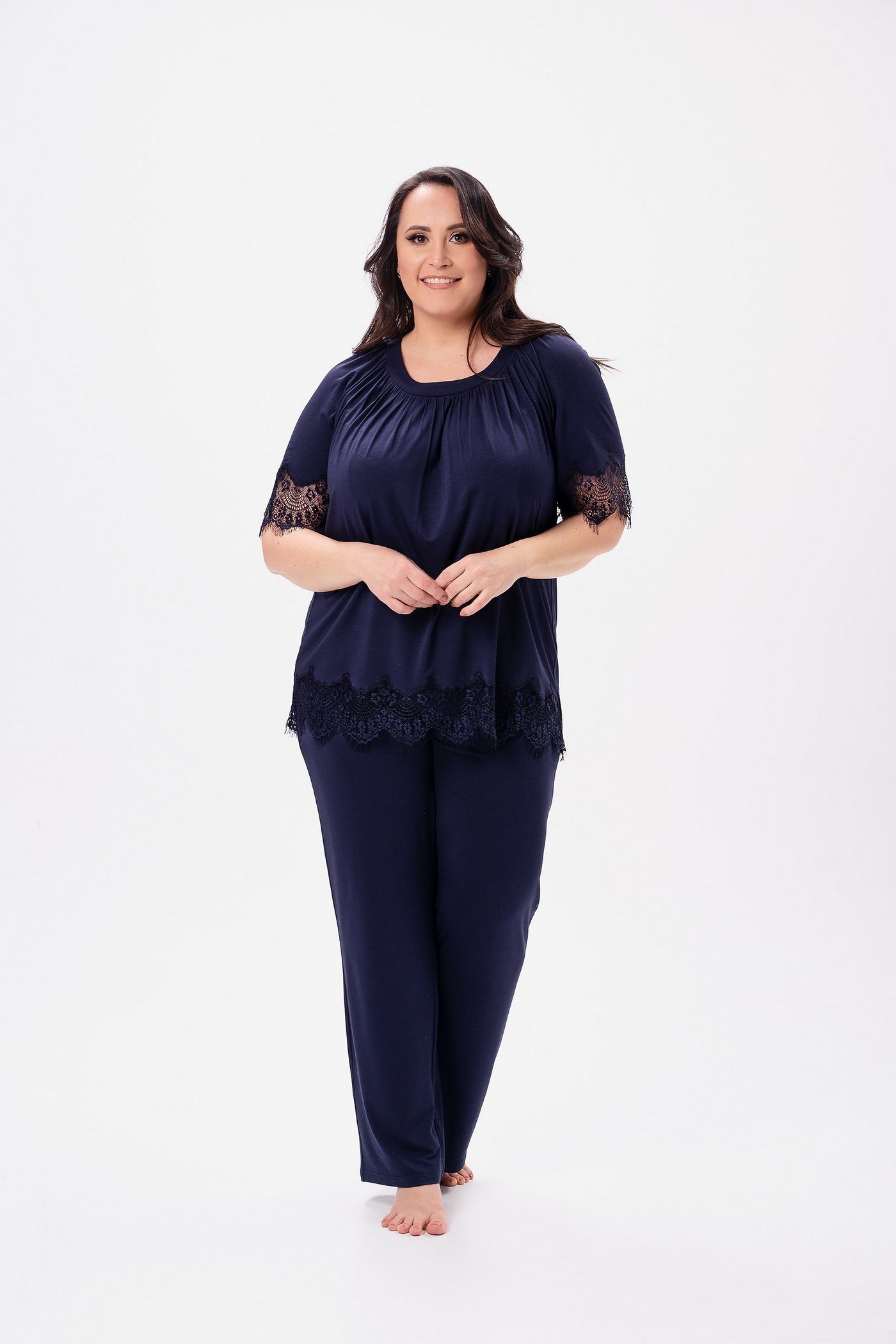 Пижама из вискозы 2623 navy blue