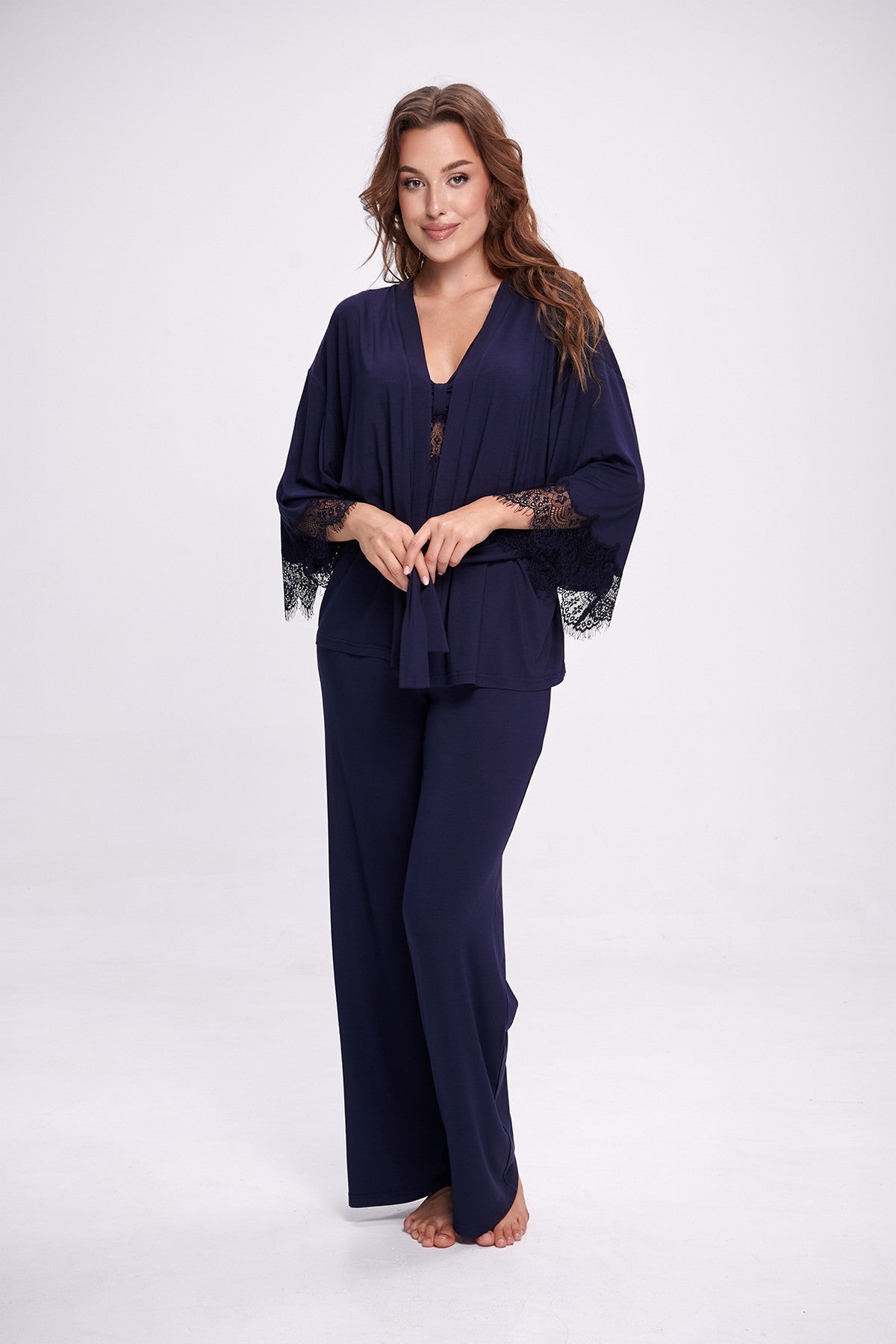 Комплект-тройка из вискозы 2711 navy blue