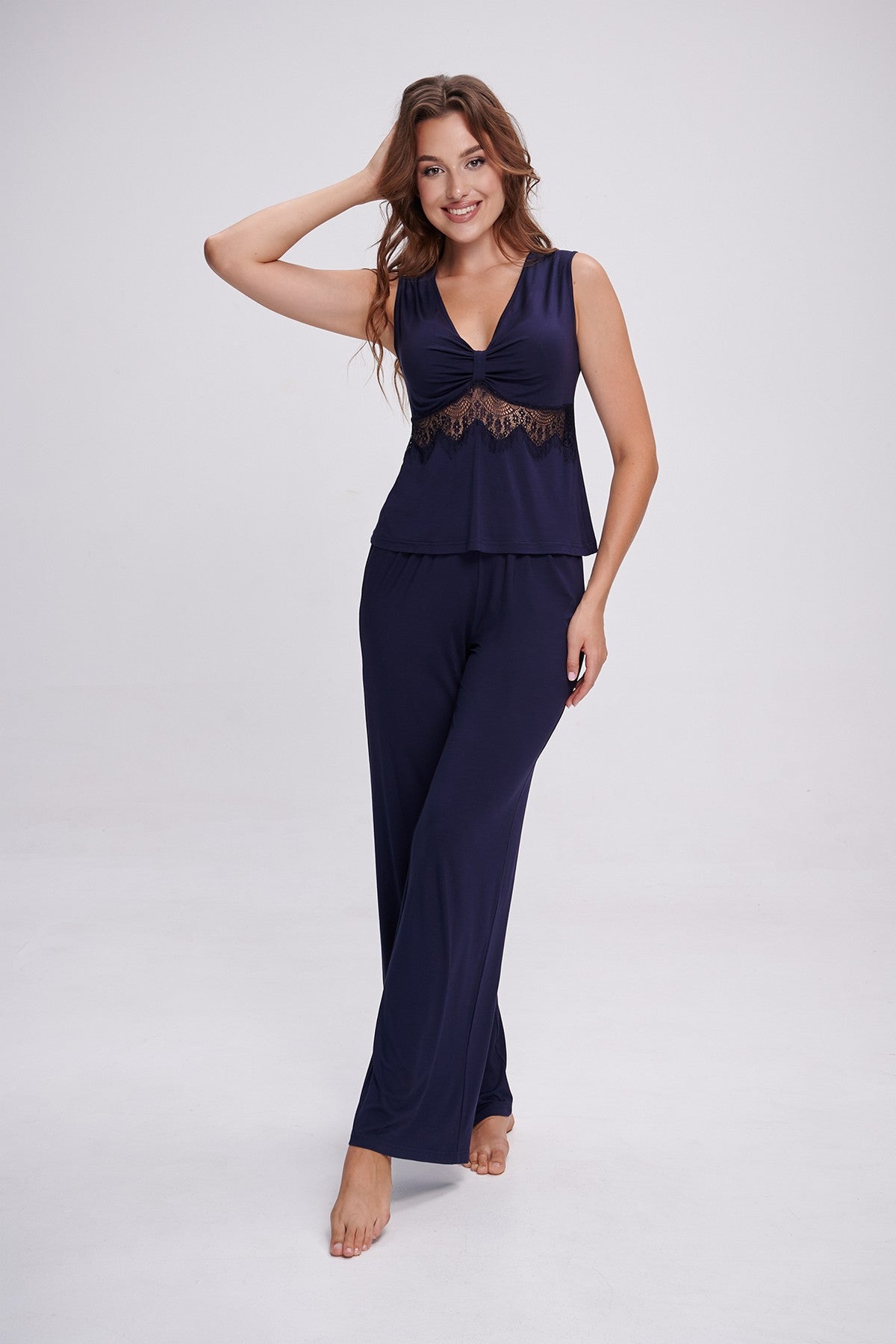 Комплект-тройка из вискозы 2711 navy blue