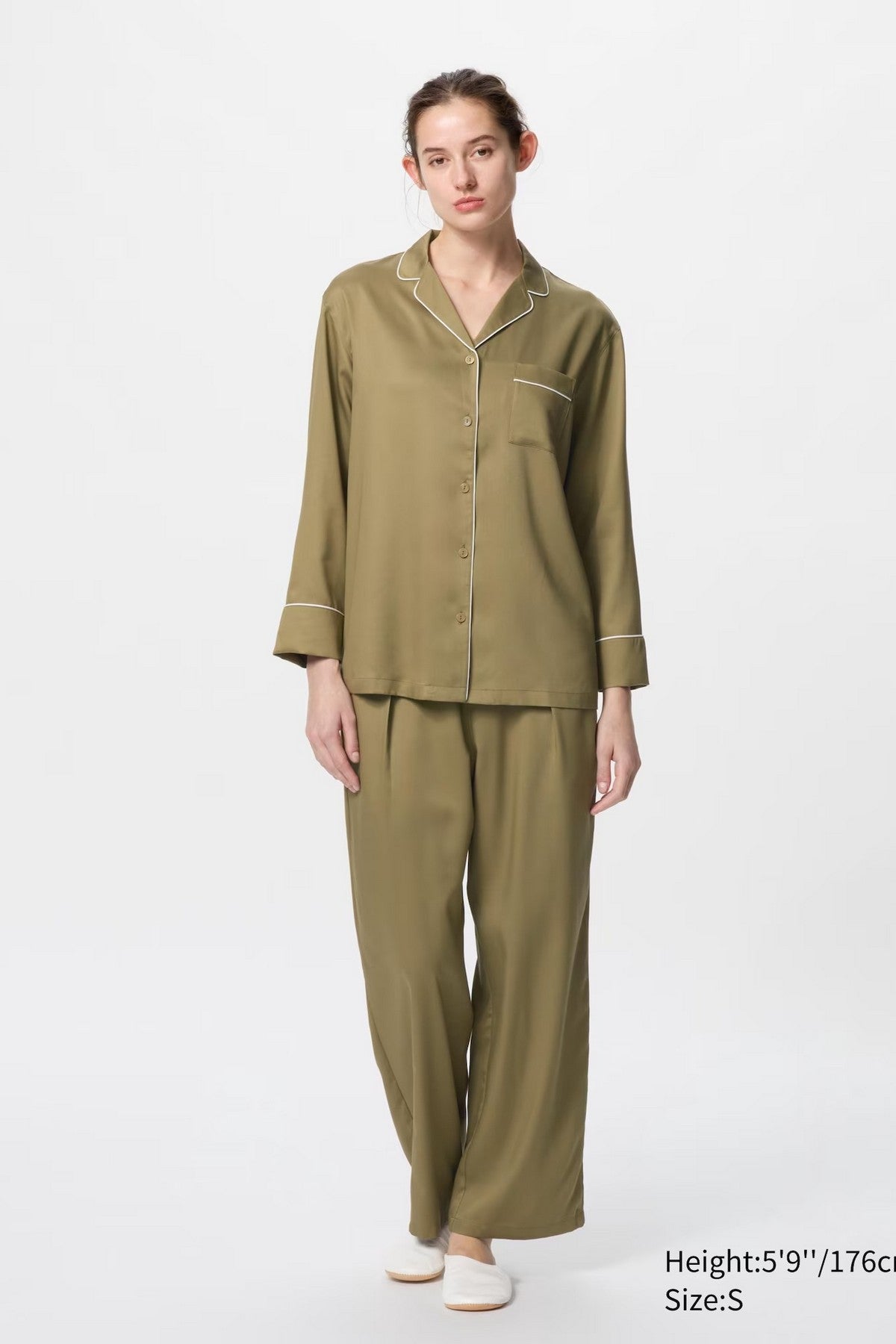 Сатиновая пижама 288383211 green