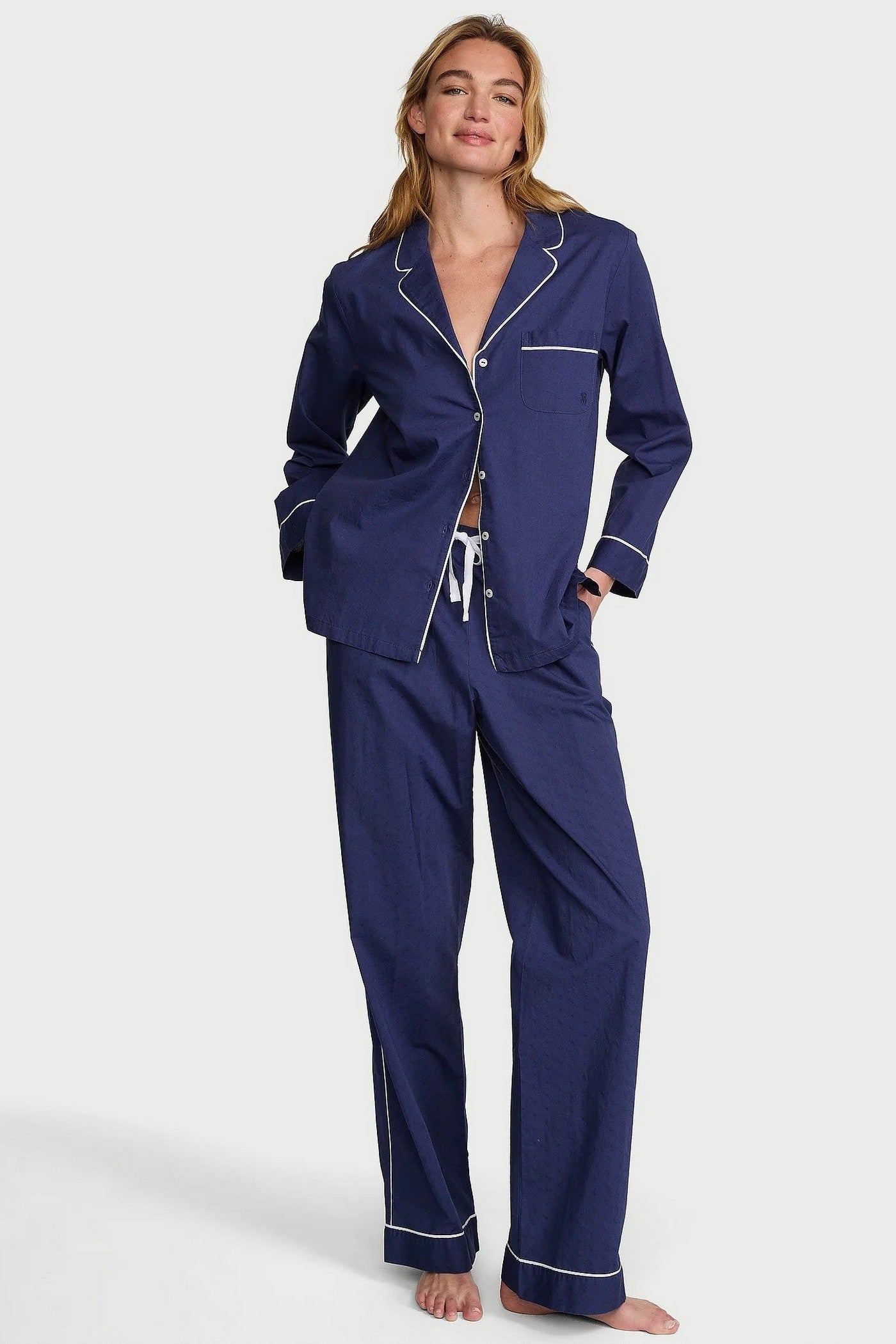 Бавовняна піжама 277202139 blue Victoria`s Secret