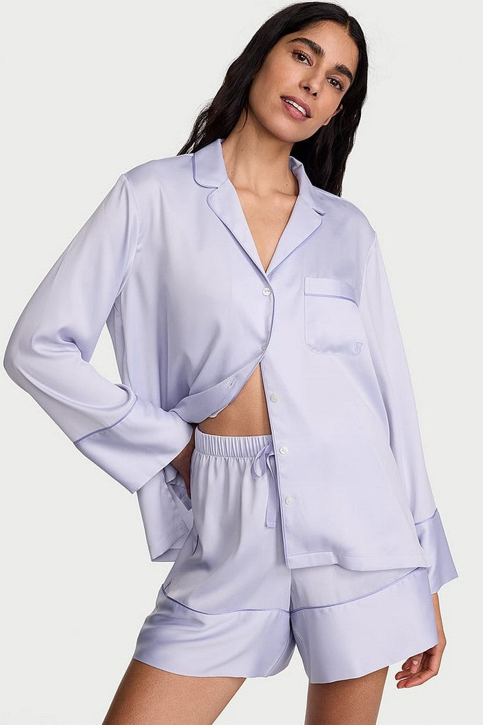 Сатинова піжама 42557420 lilac Victoria`s Secret
