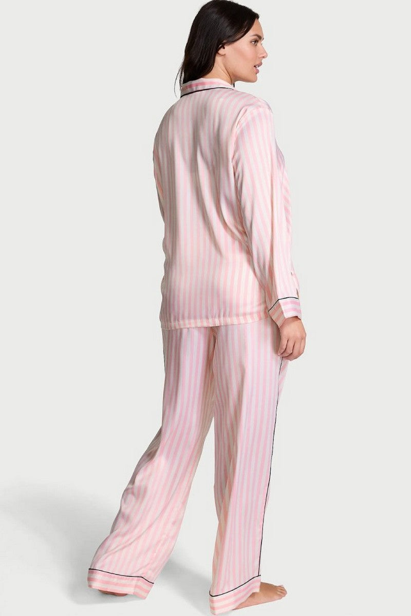 Сатинова піжама 497907912 white/rose Victoria`s Secret вигляд ззаду