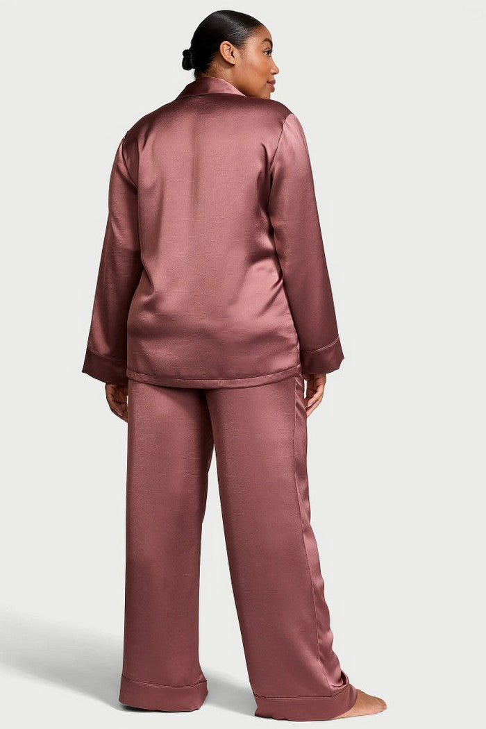 Сатиновая пижама 61105286 dark rose