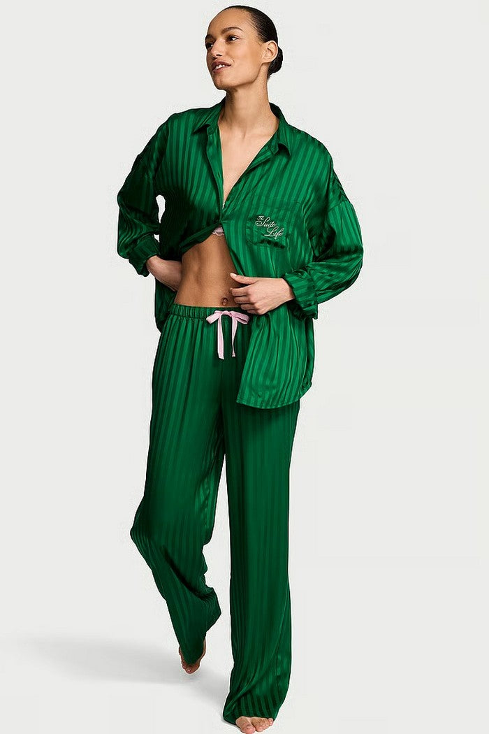 Сатинова піжама 671626944 green Victoria`s Secret