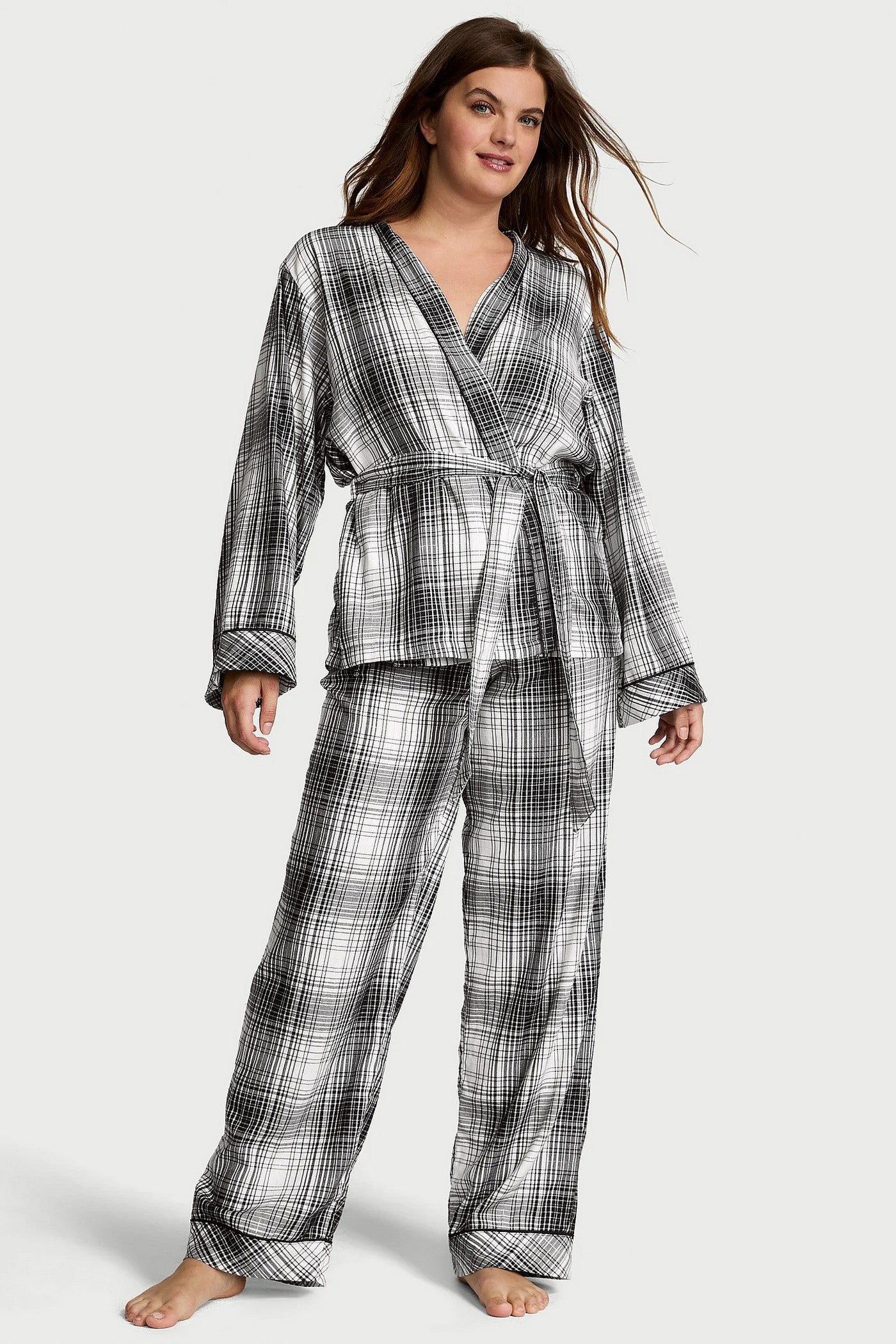 Пижама с кардиганом 811791586 gray