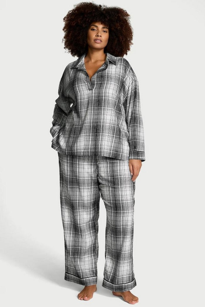 Фланелевая пижама 887794535 black/white