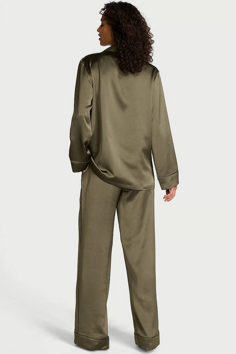 Атласная пижама 931365058 green