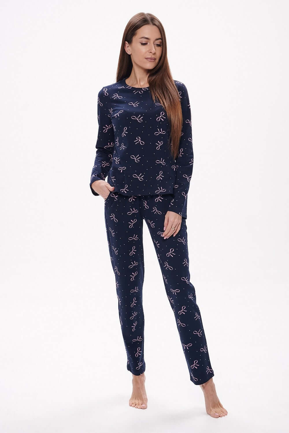 Хлопковая пижама 1703 dark blue