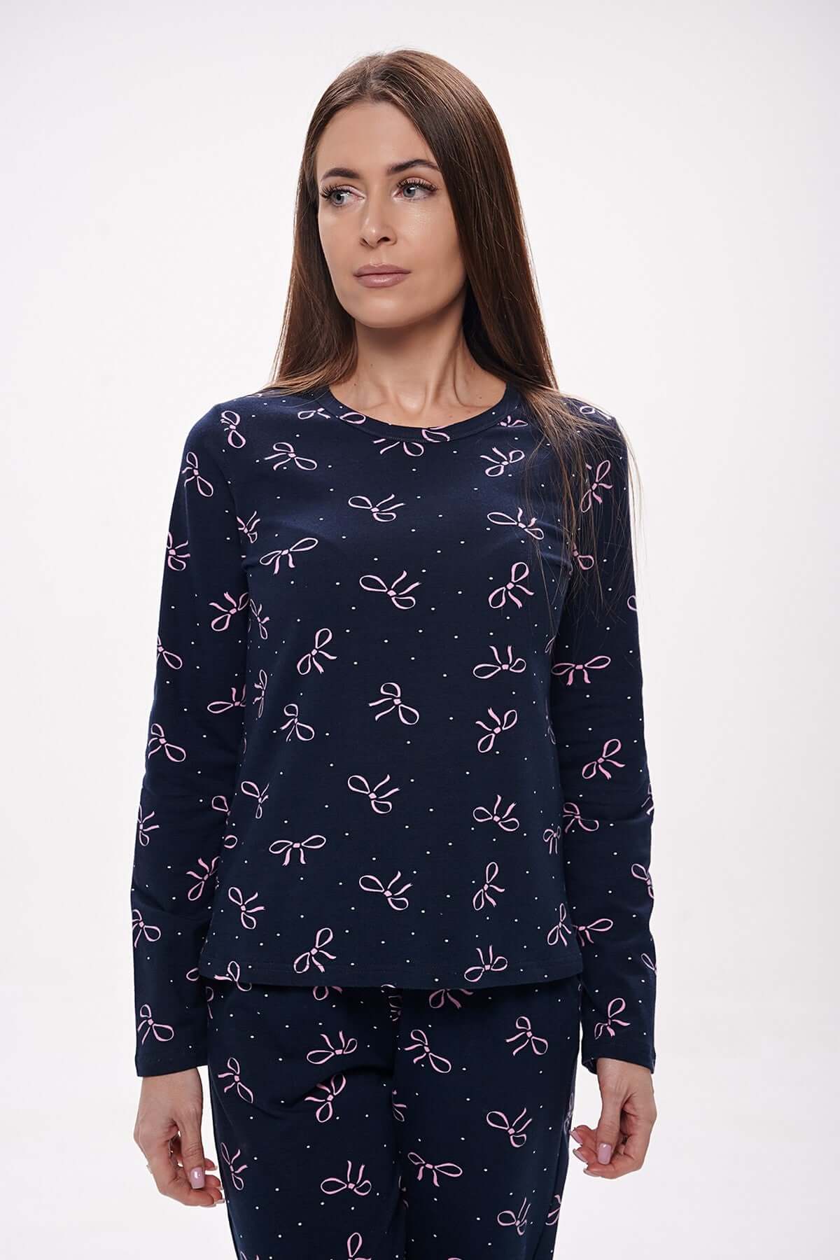 Хлопковая пижама 1703 dark blue