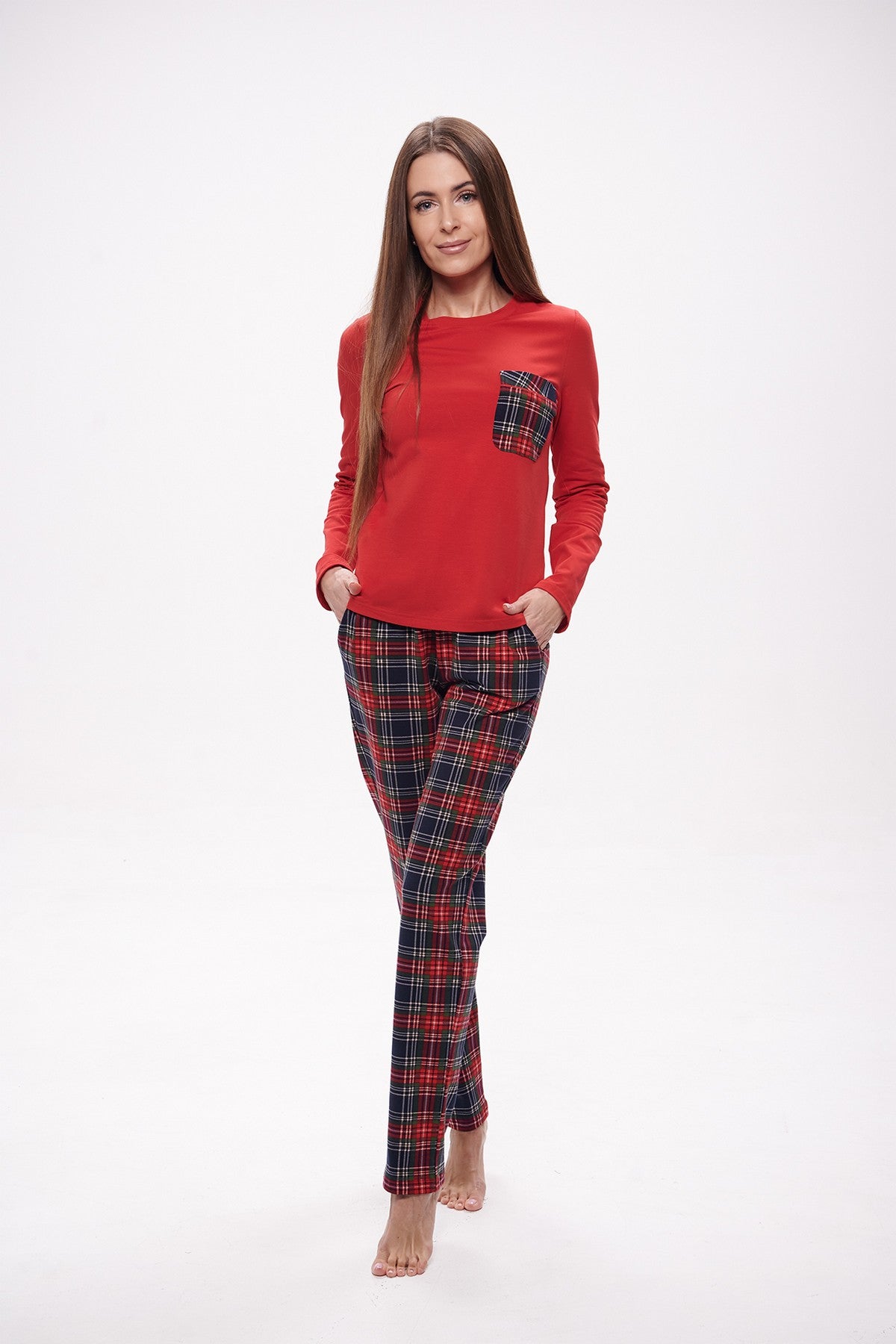 Хлопковая пижама 1707 red