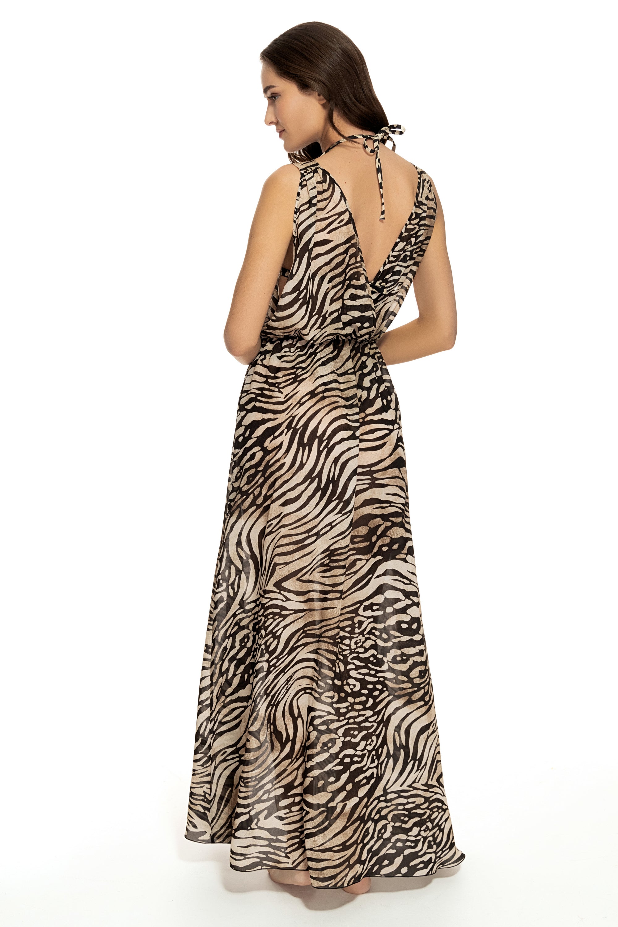 Пляжное платье 6810/9 Agnesa beige/black