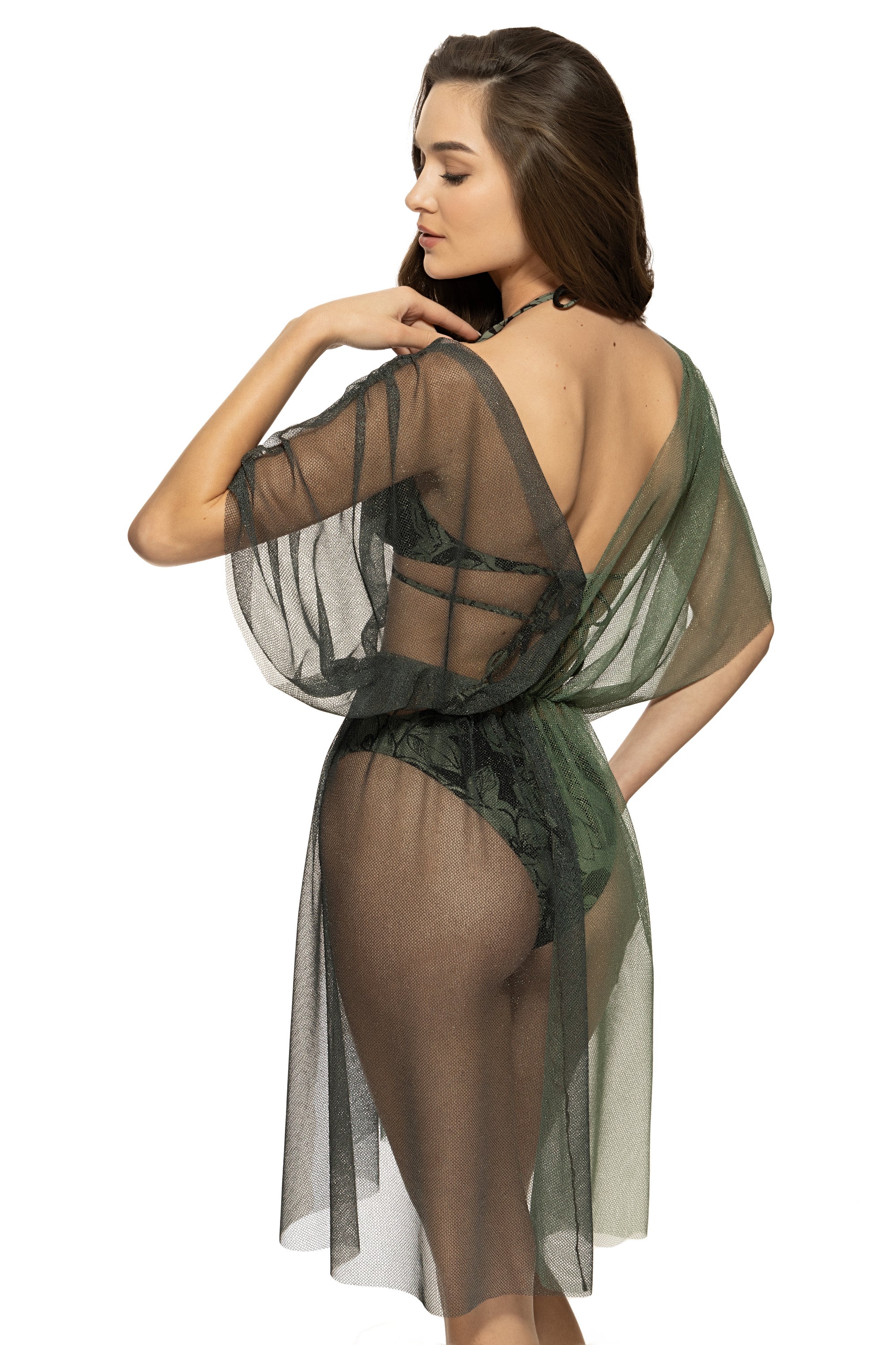 Пляжное платье 6814/31 Violetta green/black