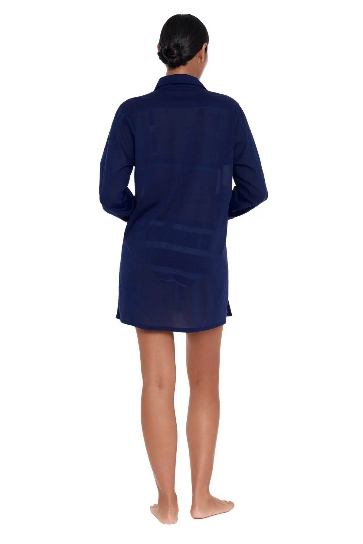 Домашнее платье-рубашка 580808 blue