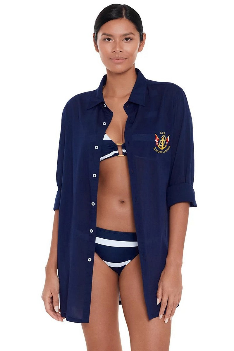 Домашнее платье-рубашка 580808 blue