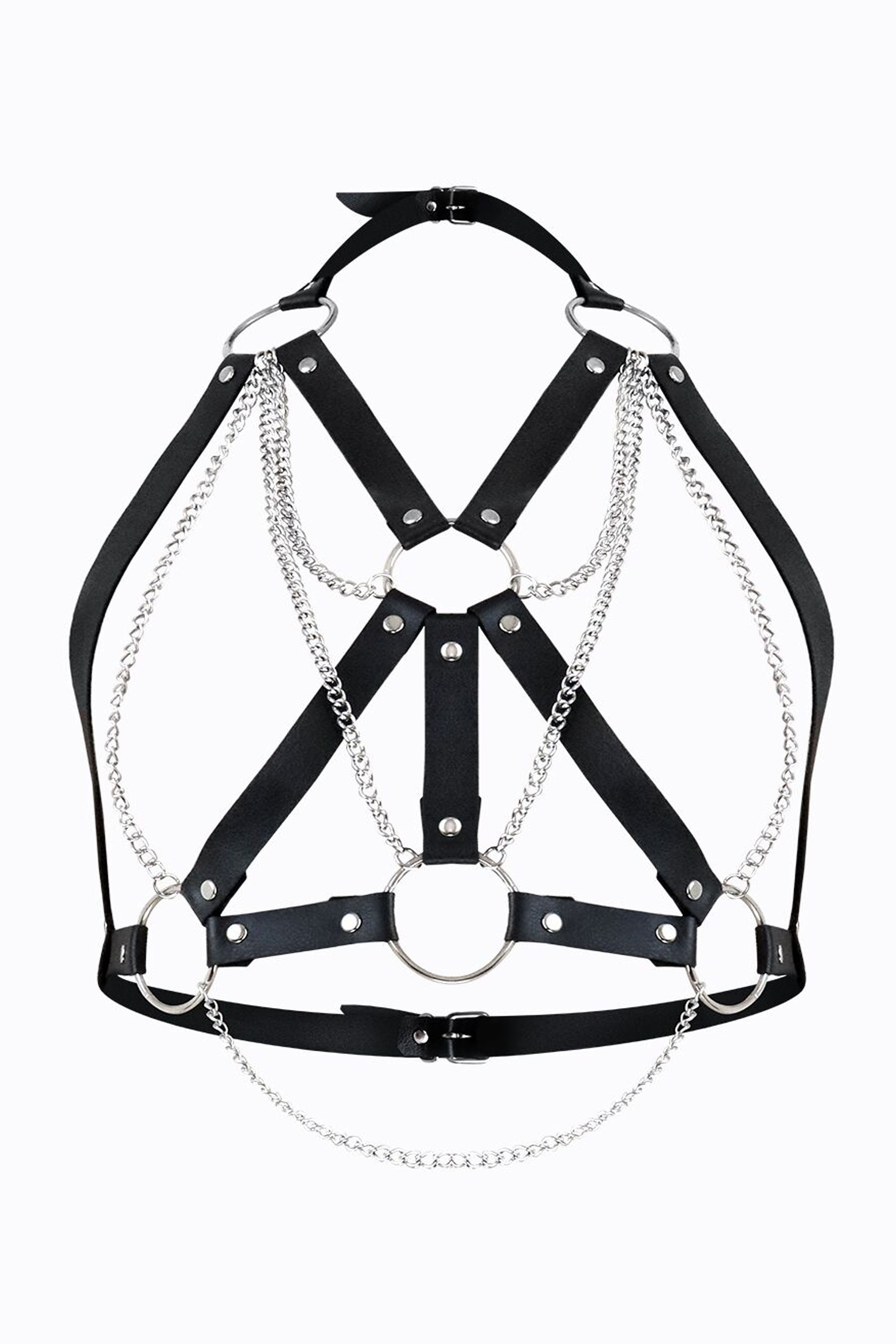 Кожаная портупея Aiden Leather harness black