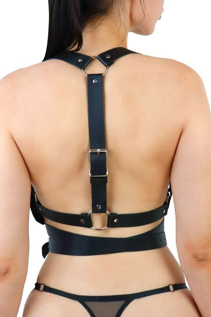 Кожаная портупея Melani Leather harness black
