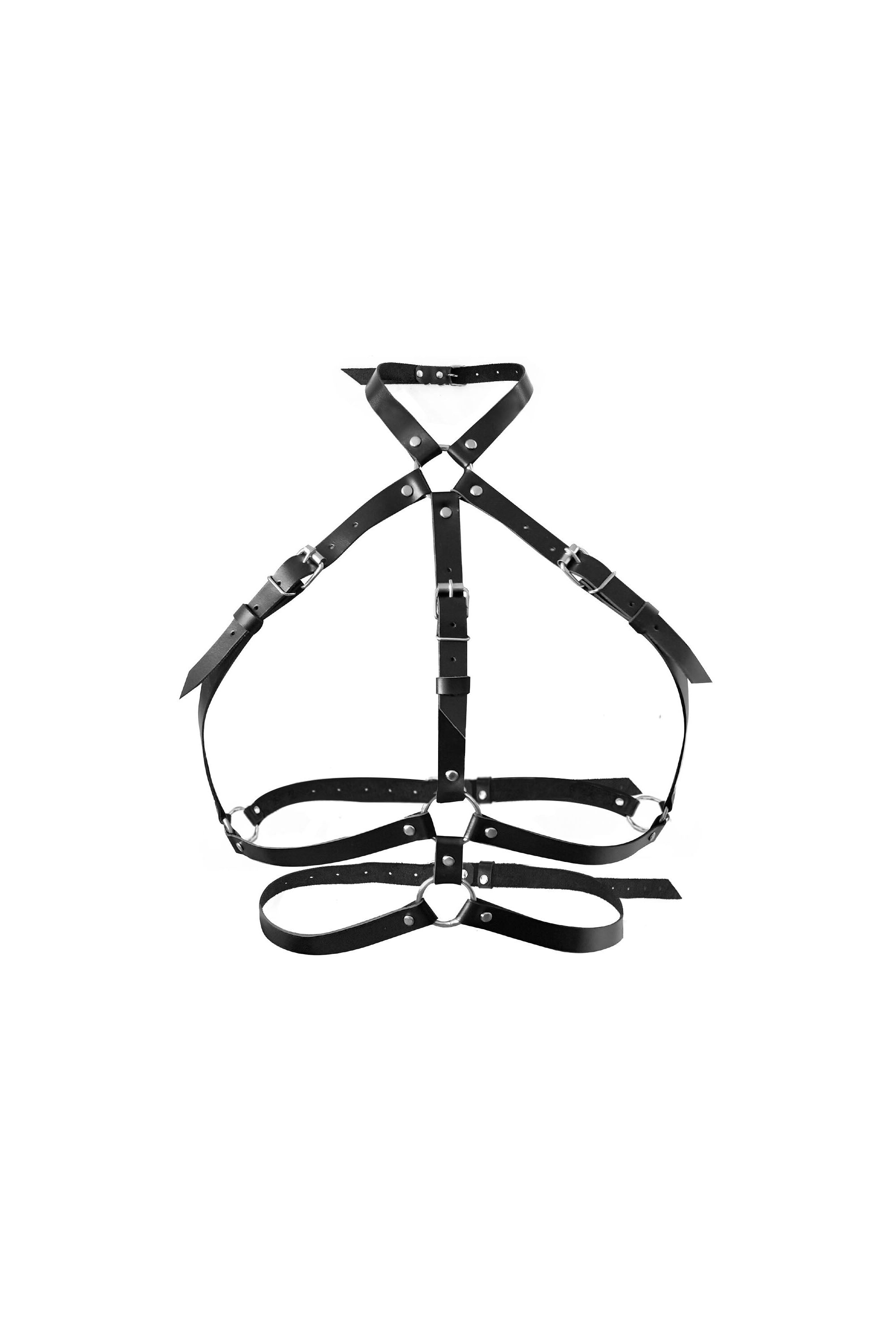 Кожаная портупея Mirra black