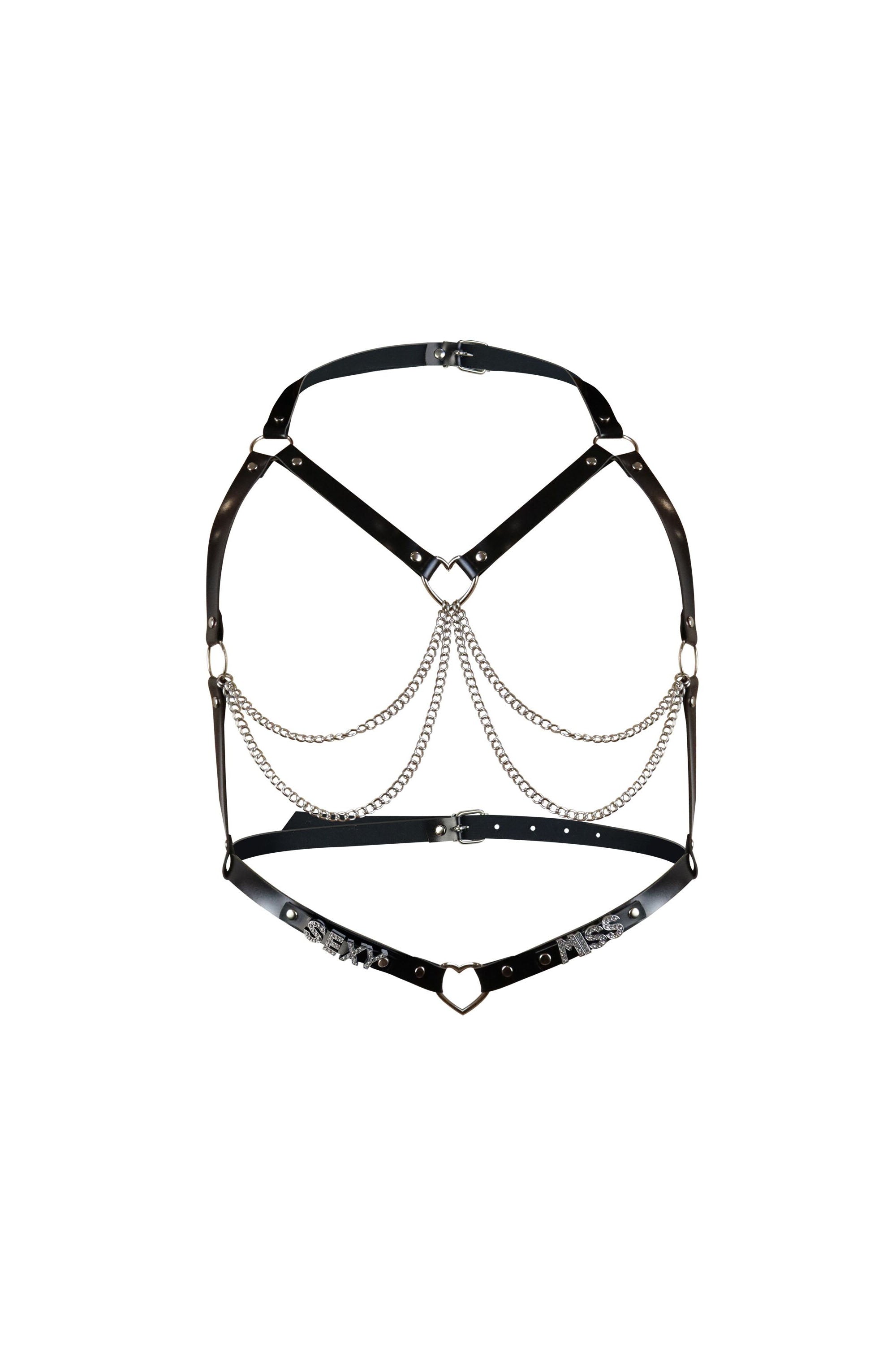 Кожаная портупея Miss Sexy black