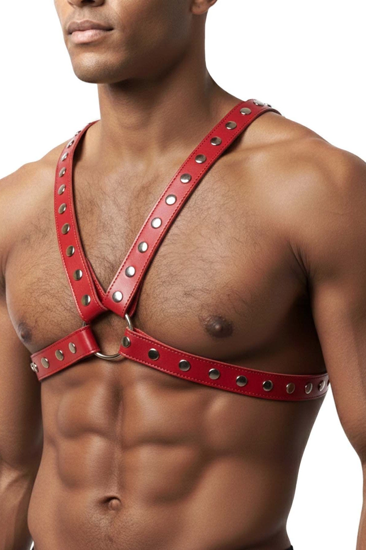 Портупея чоловіча з екошкіри Spartacus red Art of Sex