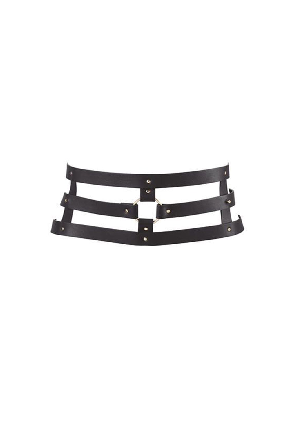 Портупея-пояс із еко-шкіри Wide Belt and Restraints Black
