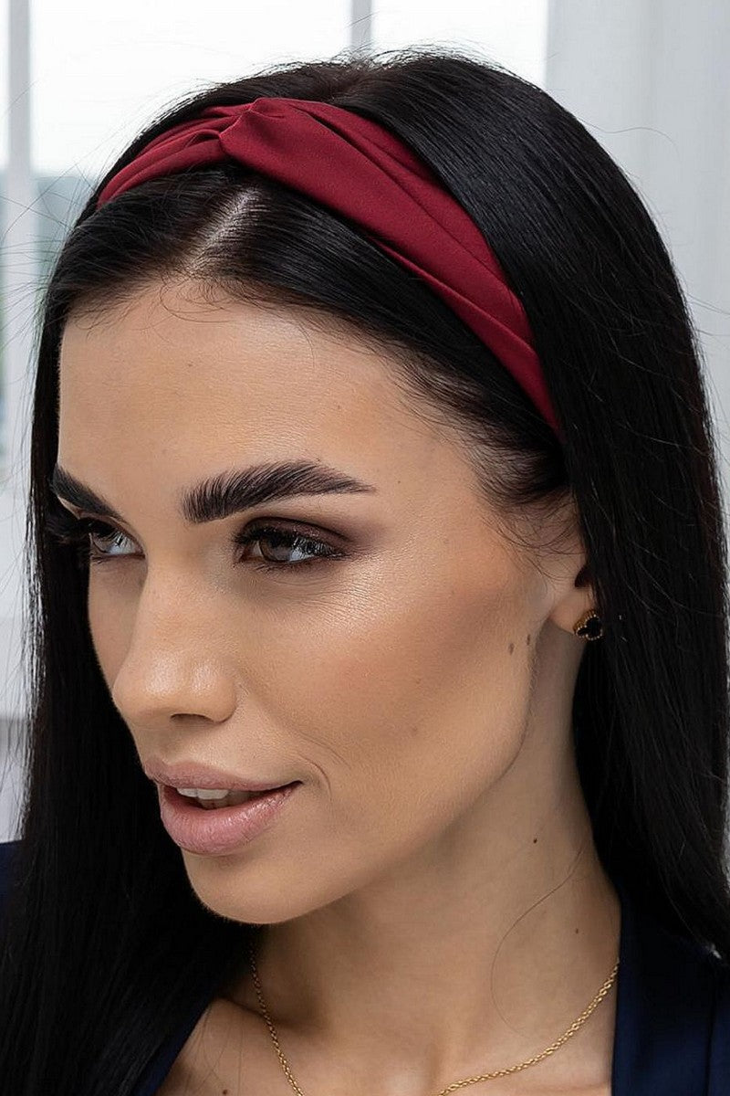 Шелковая повязка на голову ПГ8 bordo