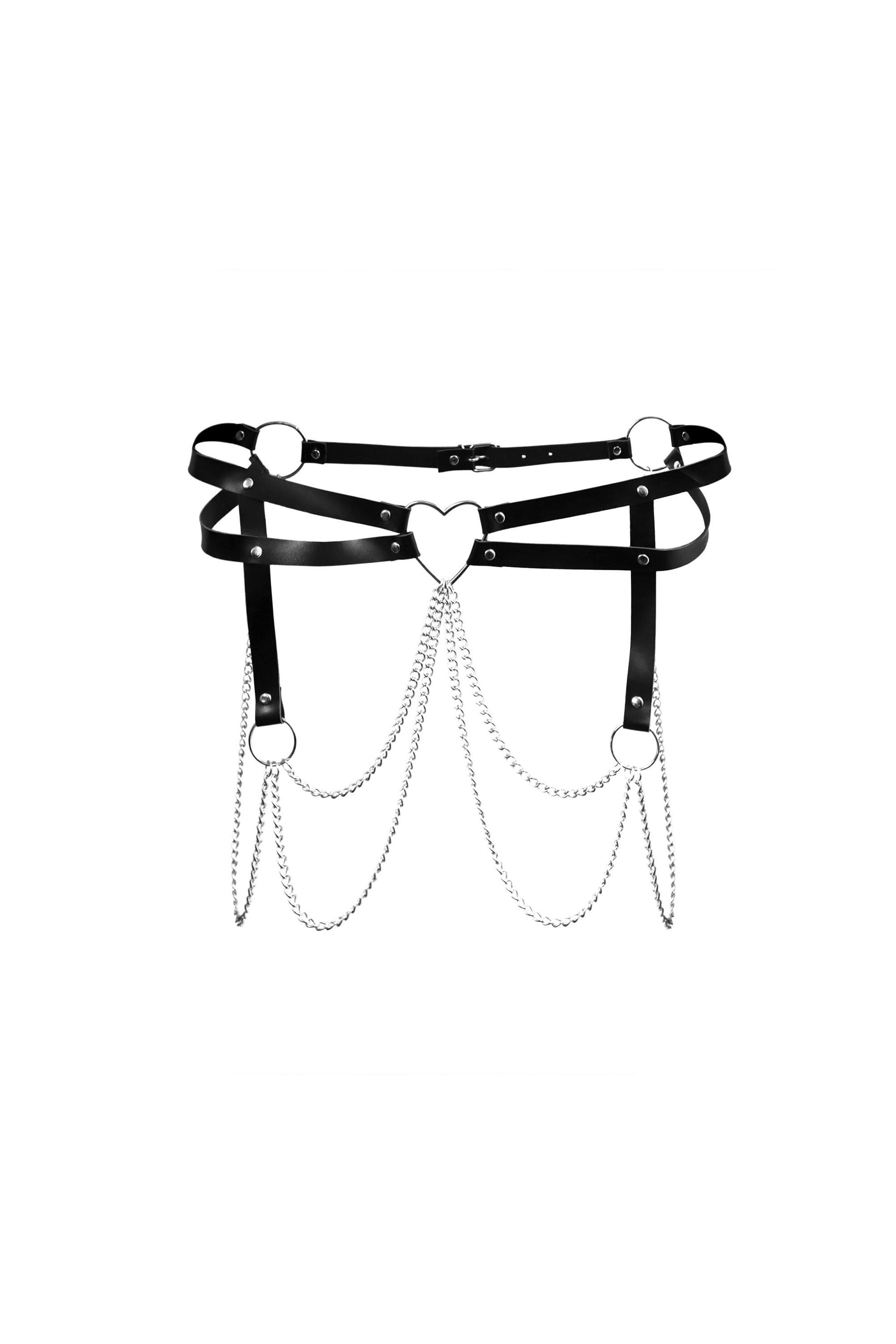 Кожаный пояс Becky black