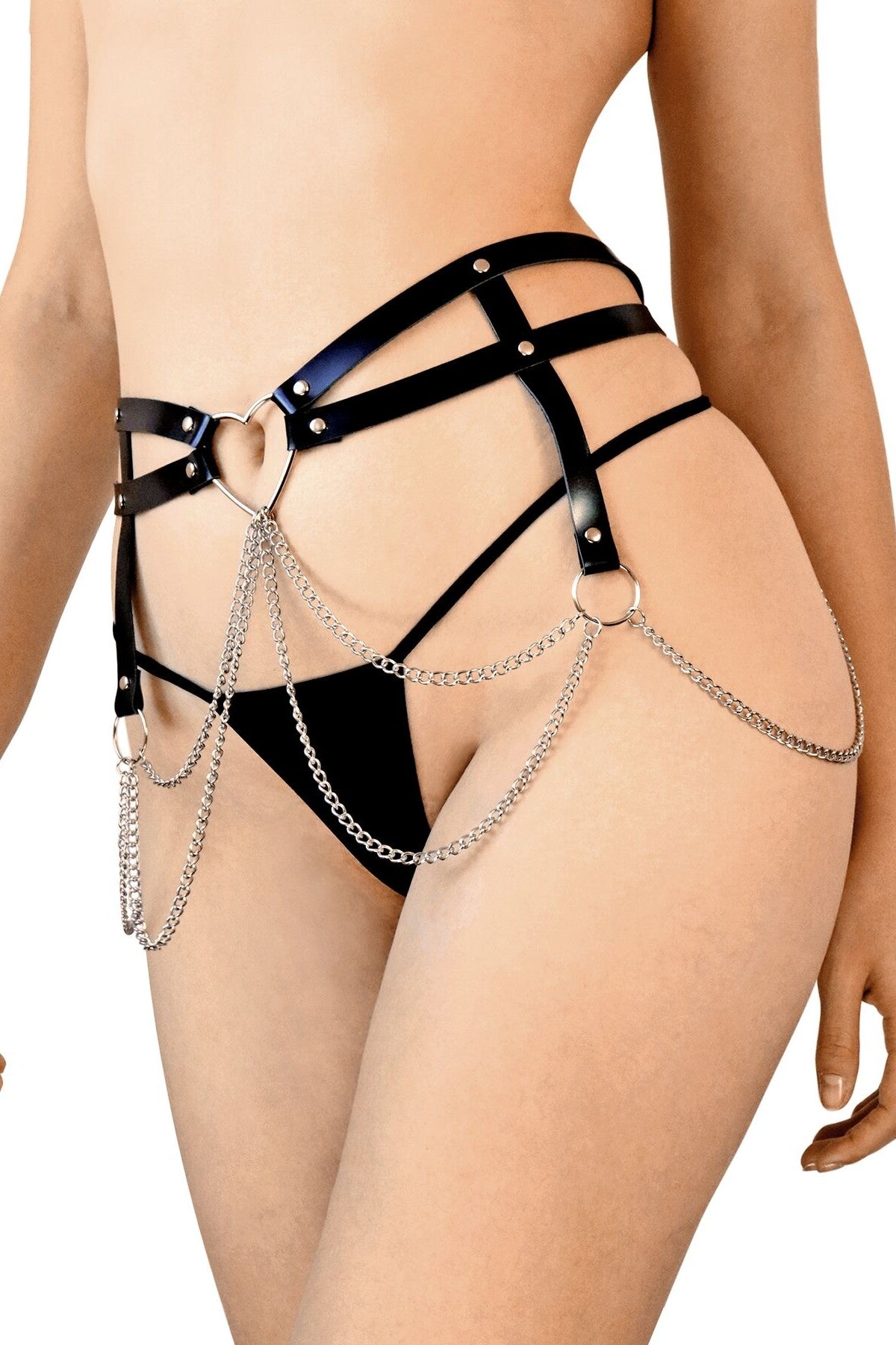 Кожаный пояс Becky black