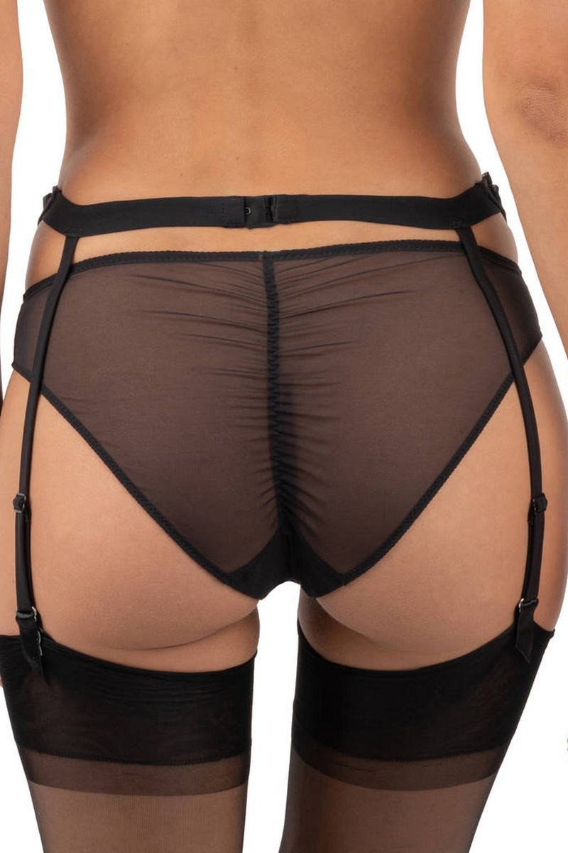 Пояс для чулок из микросетки 0049 noir