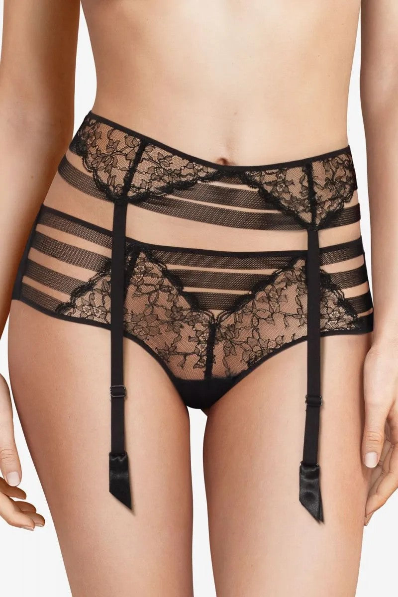Пояс для чулок с кружевом 02E9 noir