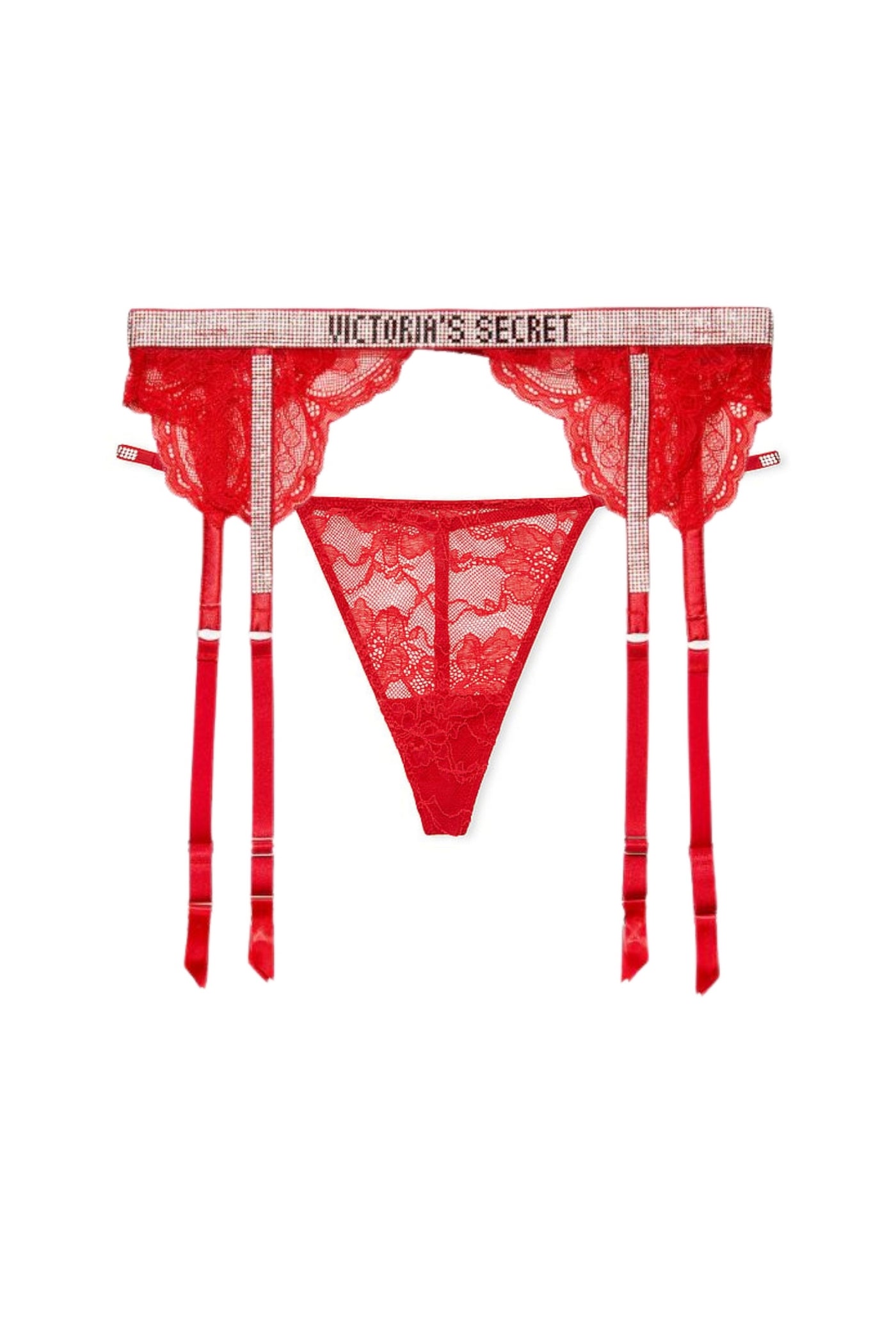 Пояс для чулок + трусики 625461484 red