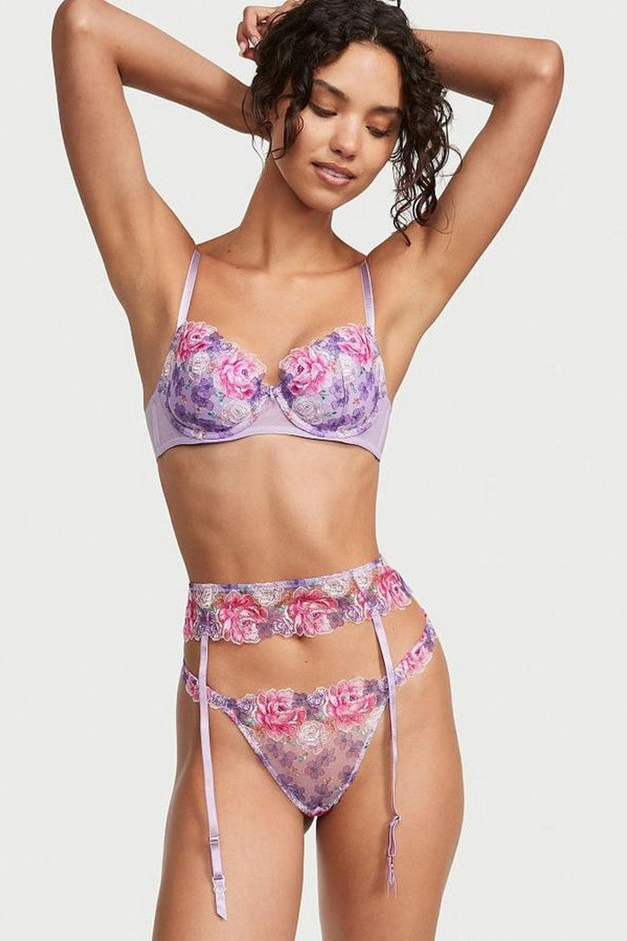 Пояс для чулок с вышивкой 8168662 lilac