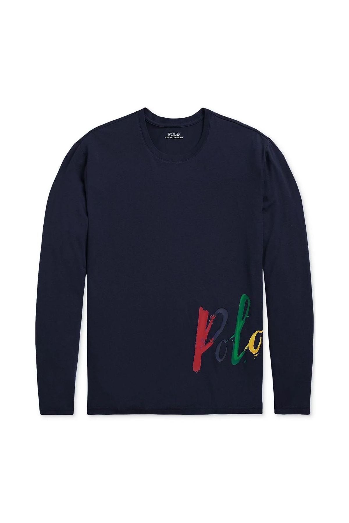 Мужской лонгслив с принтом 216782727 blue