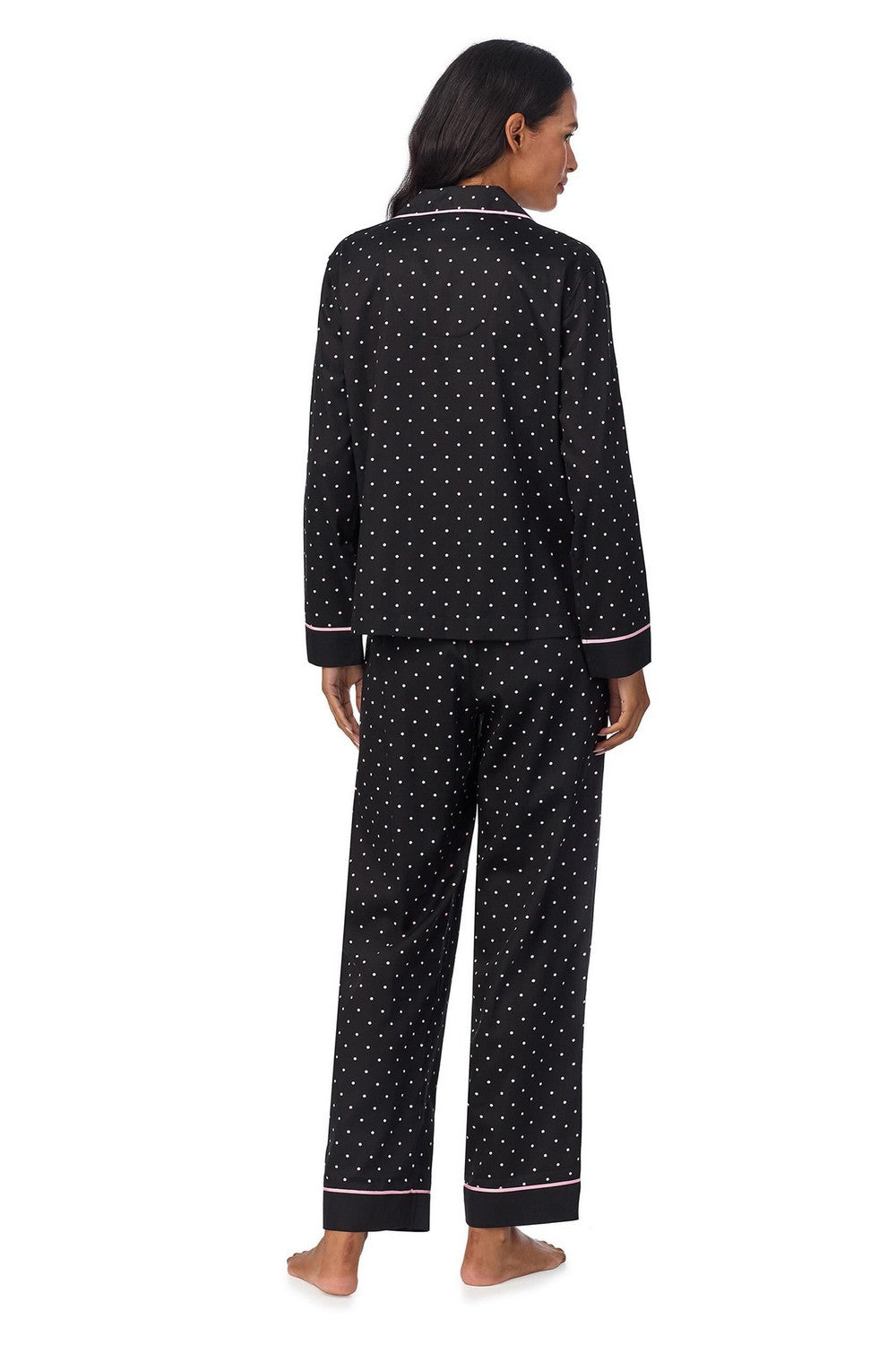 Хлопковая пижама в горошек 449900524 black