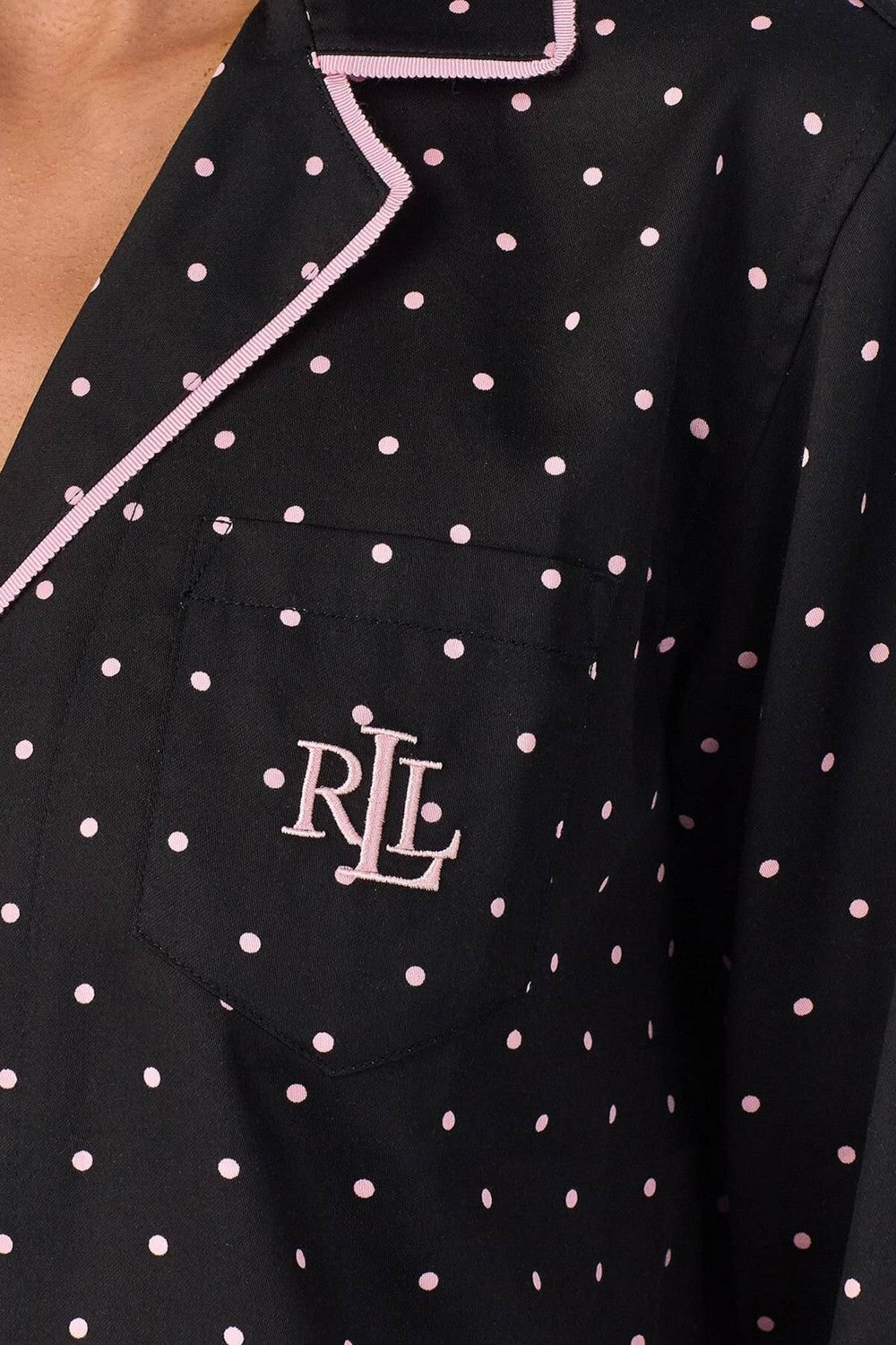 Хлопковая пижама в горошек 449900524 black