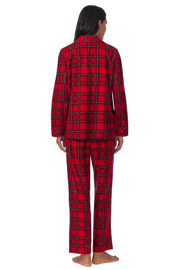 Флисовая пижама с пуговицами 65448193 red