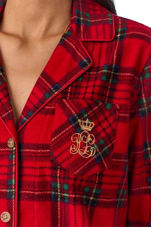 Флисовая пижама с пуговицами 65448193 red