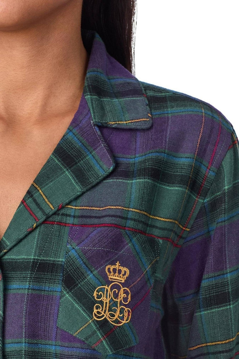 Хлопковая пижама с брюками 882194600 green