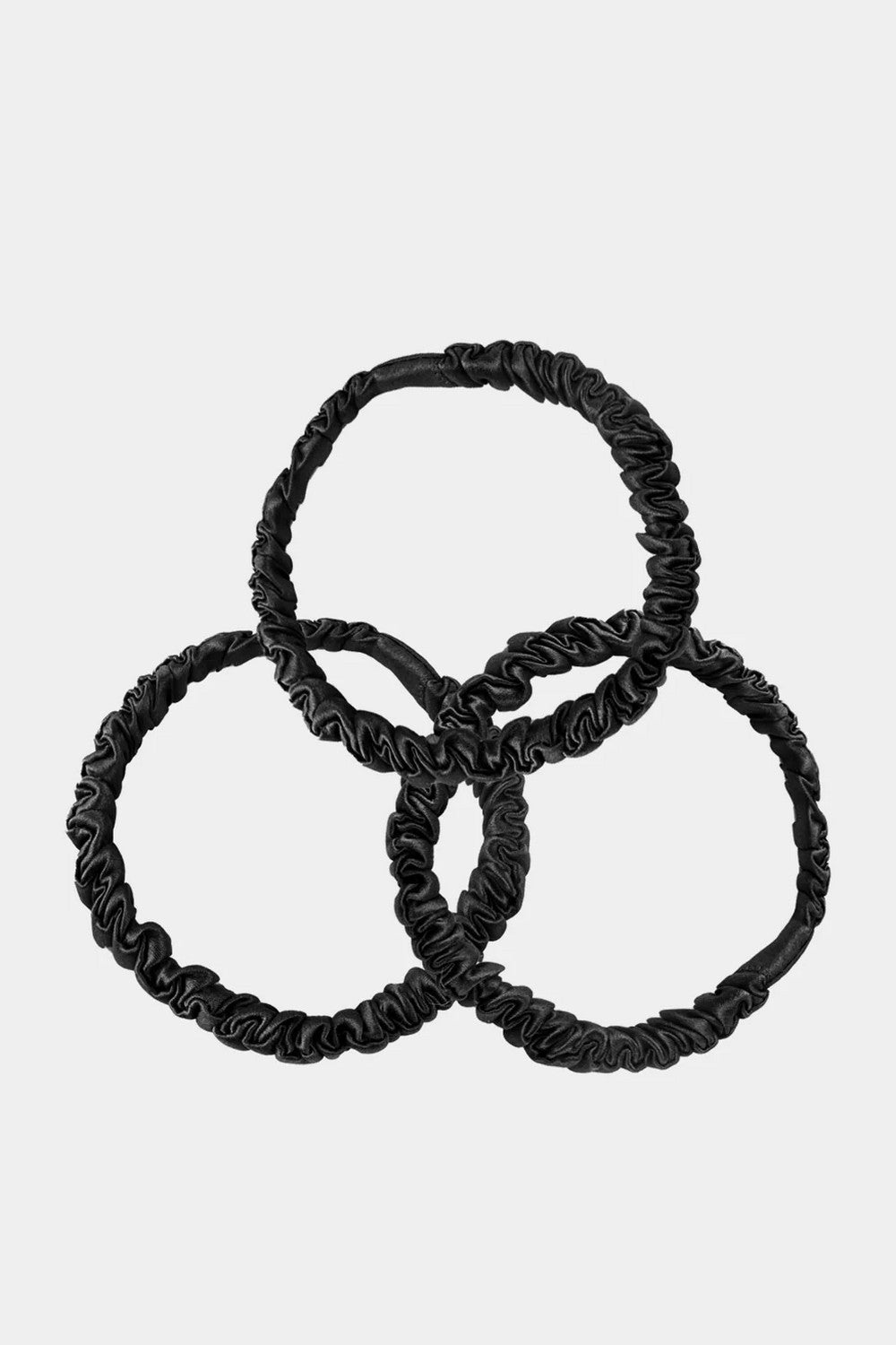 Набір шовкових резинок 250000-55 (3 шт.) crystal black