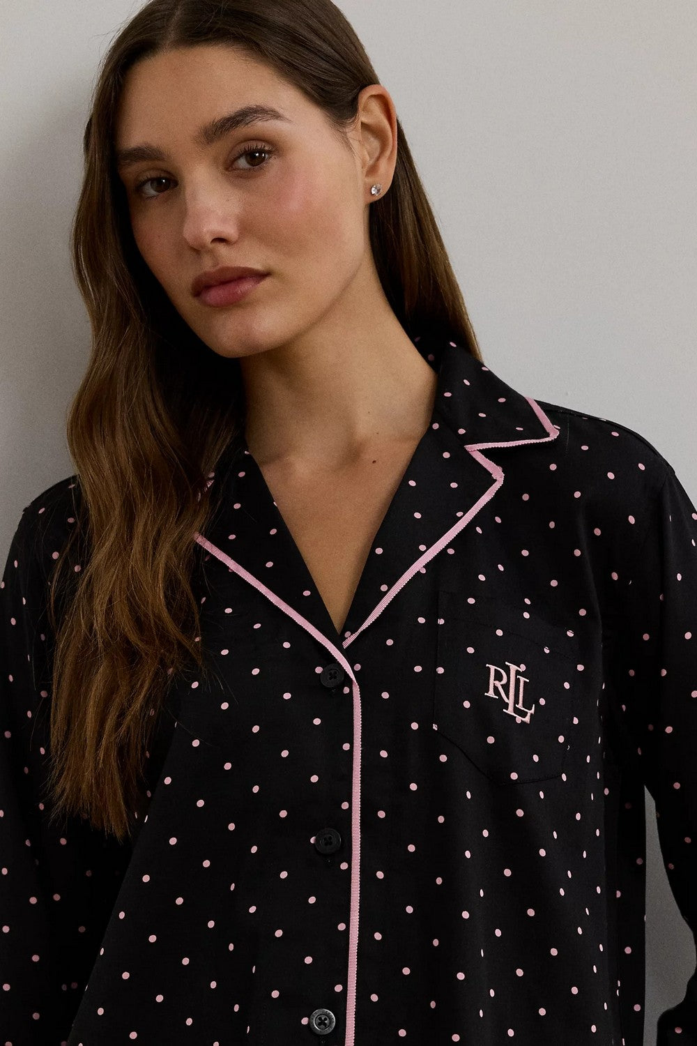 Ночная сорочка в горошек 177109212 black