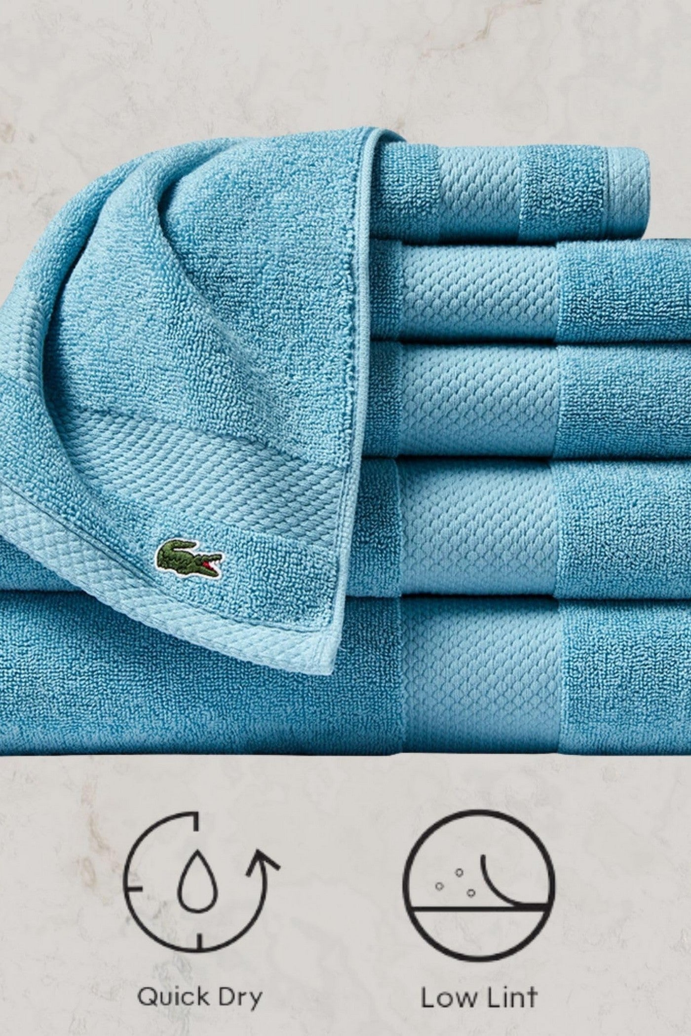 Комплект рушників 779411256 blue Lacoste